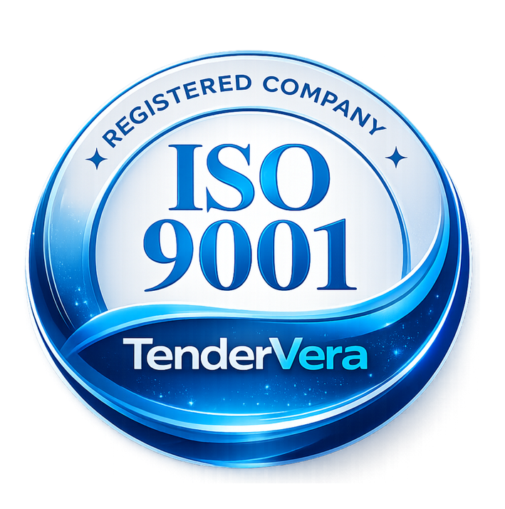 ISO 9001 Registered Company badge — TenderVera